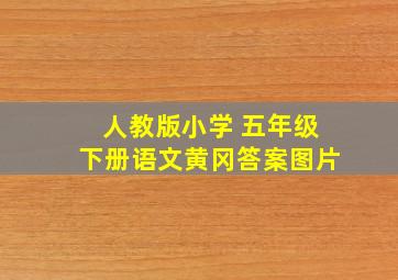 人教版小学 五年级下册语文黄冈答案图片